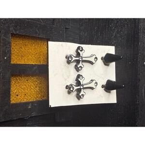 Black Cross & Spike Stud Earrings Gothic Halloween Set (2 Pairs) NWT